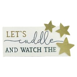 211-12953 Gold stars on block w/easel- cuddle