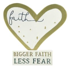 211-12954 Gold heart on block-faith