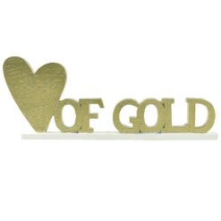 211-12957 Gold heart OF GOLD on the base