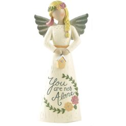 211-13029 Angel holding bird house-Alone