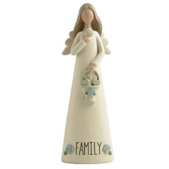 2166-13278 "FAMILY" ANGEL WITH BASKET