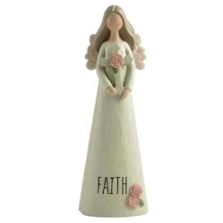 2166-13279 "FAITH" ANGEL WITH CROSS