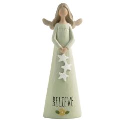 2166-13281 "BELIEVE" ANGEL WITH STARS