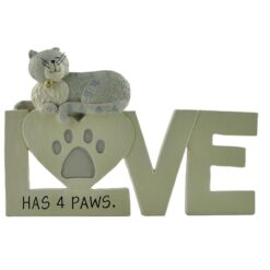 2166-13333 "LOVE HAS 4 PAWS" WITH CAT