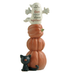 216-13075 "GET YOUR SHEET TOGETHER" GHOST ON PUMPKIN STACK