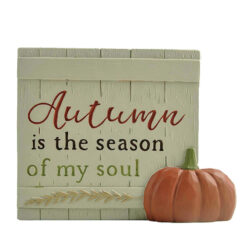216-13081 Autumn…plaque w/pumpkin