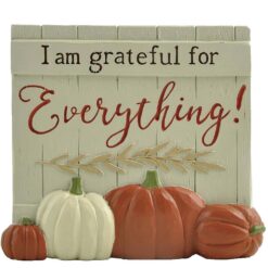 216-13083 "THIS IS WHY I'M THANKFUL" PLAQUE WITH PUMPKINS