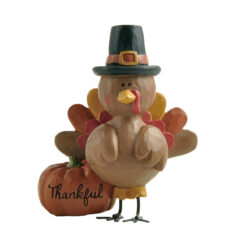 216-13084 "THANKFUL & STUFFED" TURKEY WITH PUMPKIN