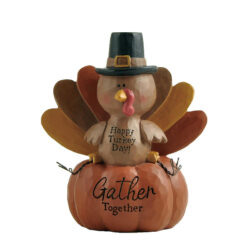 216-13086 "GATHER TOGETHER" TURKEY ON PUMPKIN