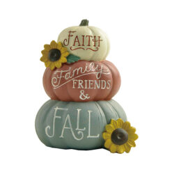 216-13094 "FAITH FAMILY FRIENDS" STACKED PUMPKINS
