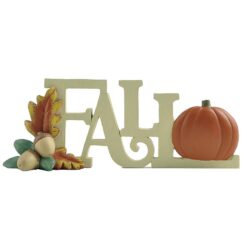 216-13096 "FALL" PLAQUE WITH PUMPKIN