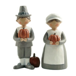 216-13170	S/2 woman & man holding pumpkin