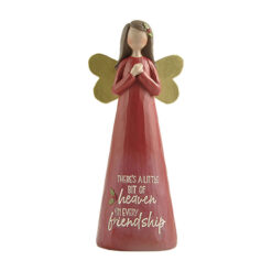 218-12923 "THERE'S A LITTLE BIT OF HEAVEN" ANGEL WITH GOLD WINGS