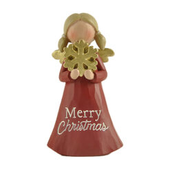 218-13120 "MERRY CHRISTMAS" ANGEL WITH SNOWFLAKE