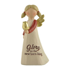 218-13123 Holding bird angel on snow base
