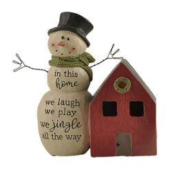 218-13132	Snowman w/house