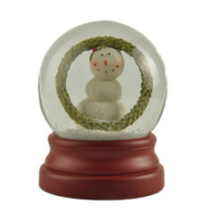 218-13135	Snowman & wreath snow globe 100mm
