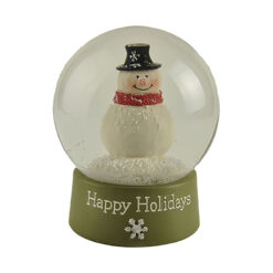 218-13138	"HAPPY HOLIDAYS" SNOW GLOBE WITH SNOWMAN AND TREE