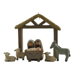 218-13142	S/6 nativity w/star&stable