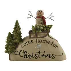 218-13151	"COME HOME FOR CHRISTMAS" SNOWMAN ON HILL