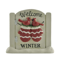 218-13179 "WELCOME WINTER" GATE WITH CARDINALS