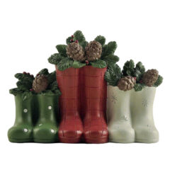 218-13186 Boots with pine cone