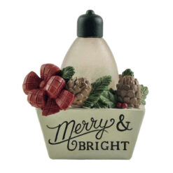 218-13187 Bulb on the pot w pine cone LED light