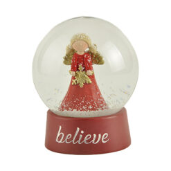 218-13253  Believe angel snow globe 80mm