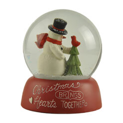 218-13264 Snowman w/tree snow globe 100mm