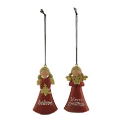 218-50070	SET OF 2 ANGEL ORNAMENTS WITH SNOWFLAKES