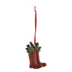 218-50077 ORN boots w pine cone