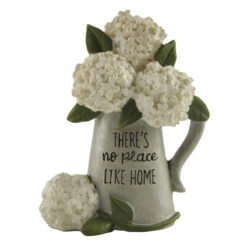 211-13047  "THERE'S NO PLACE LIKE HOME" PITCHER WITH WHITE FLOWERS