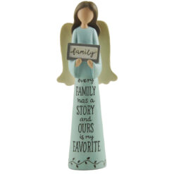 211-13053 "EVERY FAMILY HAS A STORY" ANGEL HOLDING "FAMILY" SIGN