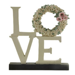 211-13059 "LOVE" PLAQUE WITH WREATH