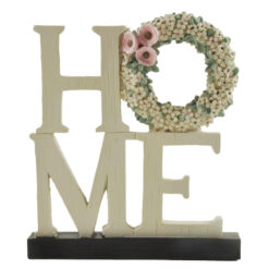 211-13060 "HOME" PLAQUE WITH WREATH