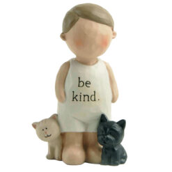 211-13209 Boy angel w/cat&dog-be kind