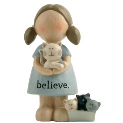 211-13214 Girl angel w/4 cats- believe