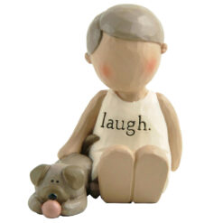 211-13215 Boy angel w/dog-laugh