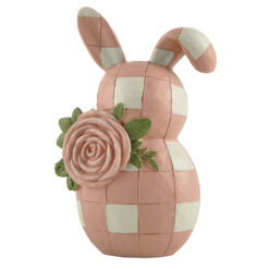 221-13374  Checked bunny w/flower