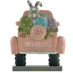 221-13375  Easter truck plaque on base