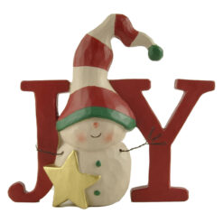 218-13105 Snowman w/JOY  plaque