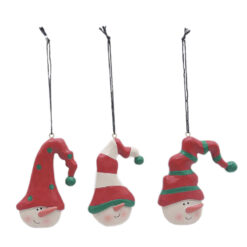 218-13112 S/3 snowmen head w/hat