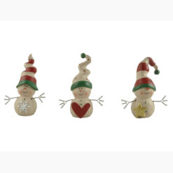 218-13113 S/3 snowmen w/hat