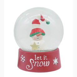 218-13175 Snowman w/star snow globe 100mm
