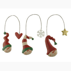218-50067  S/3 snowmen head ornament