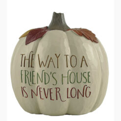 226-13438 Cream Pumpkin-THE WAY TO A FRIEND'S HOUSE IS NEVER LONG