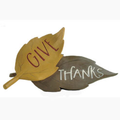 226-13442 GIVE THANKS LEAVES FIGURINE