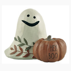 226-13449 Ghost and pumpkin--HEY BOO