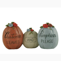 226-13467 AUTUMN LEAVES & PUMPKINS PLEASE FIGURINE
