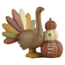 226-13538 THANKSGIVING TURKEY WITH PUMPKIN STACK